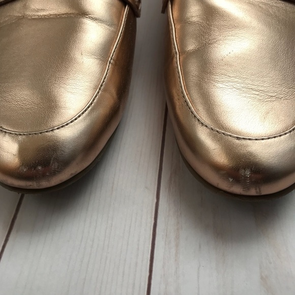 Francesca’s Rose Gold Mule Slides Trendy Chic - Picture 4 of 8